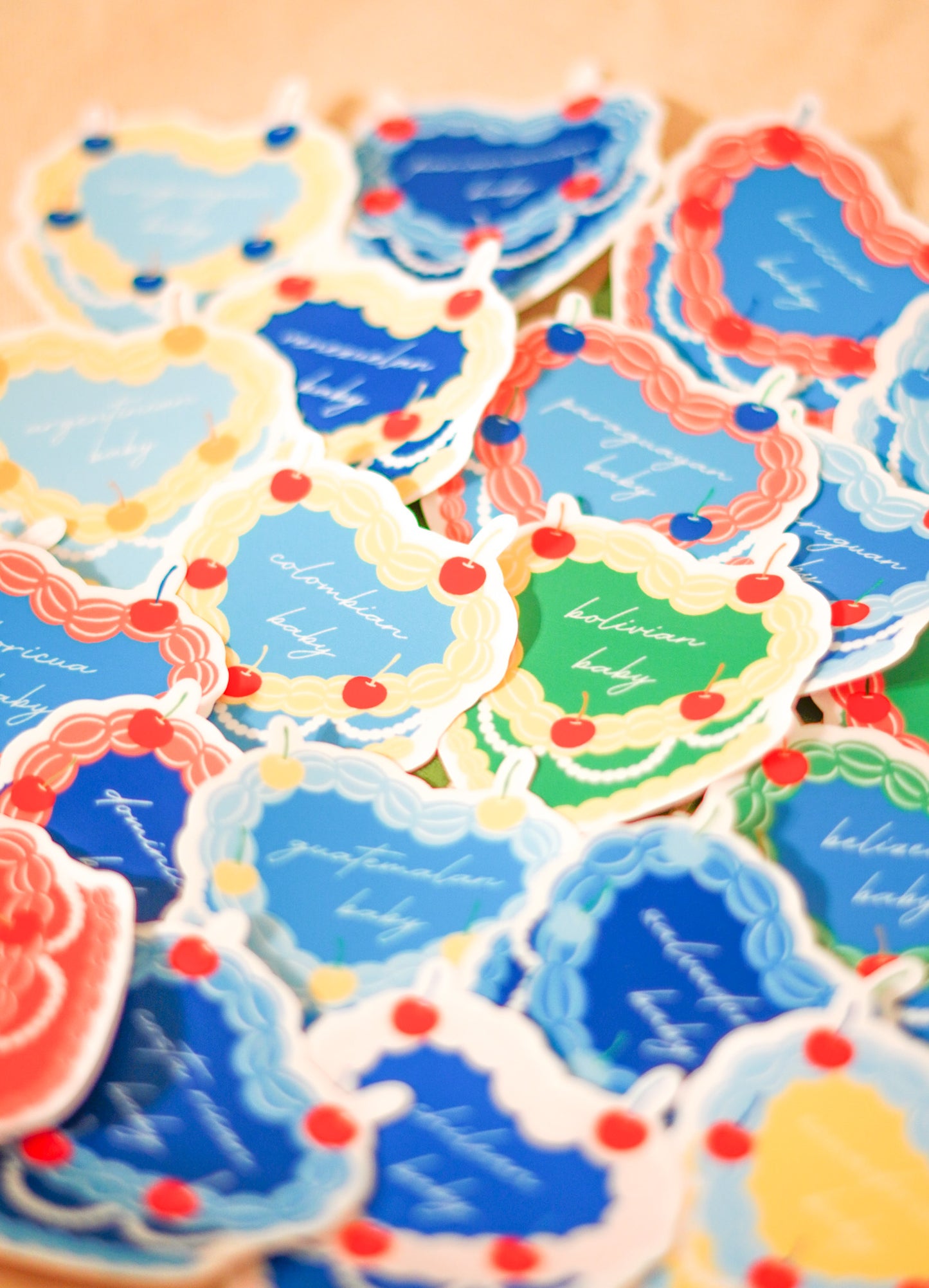 'Vintage Pastel' Stickers (All Países)