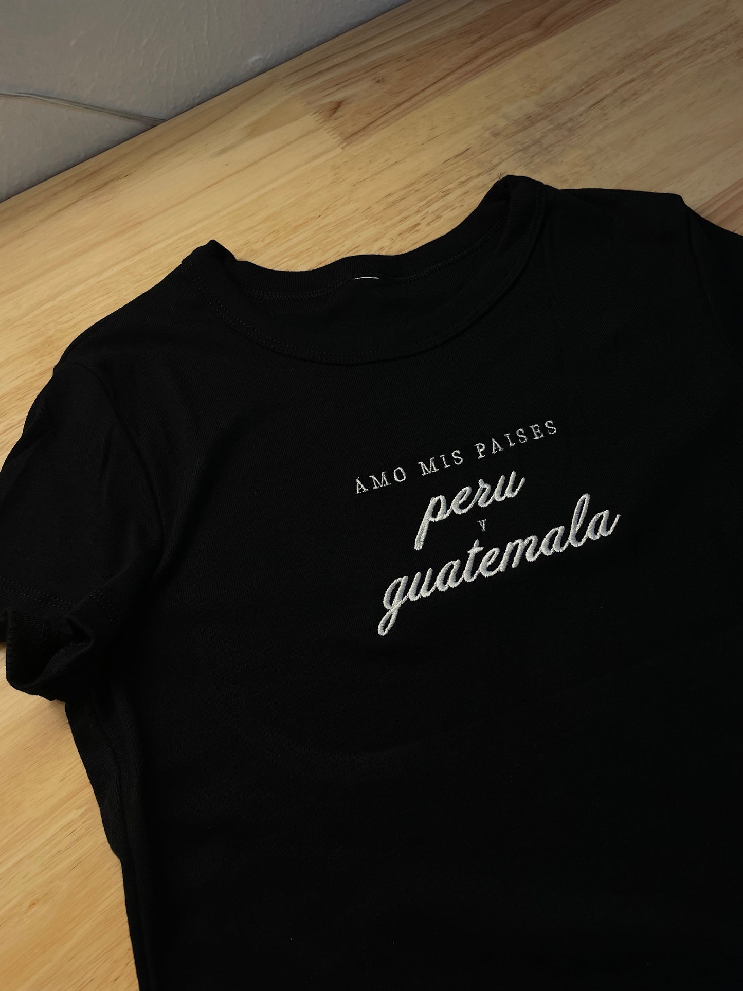 'Mis Países' Mixed Latina Rib Baby Tee