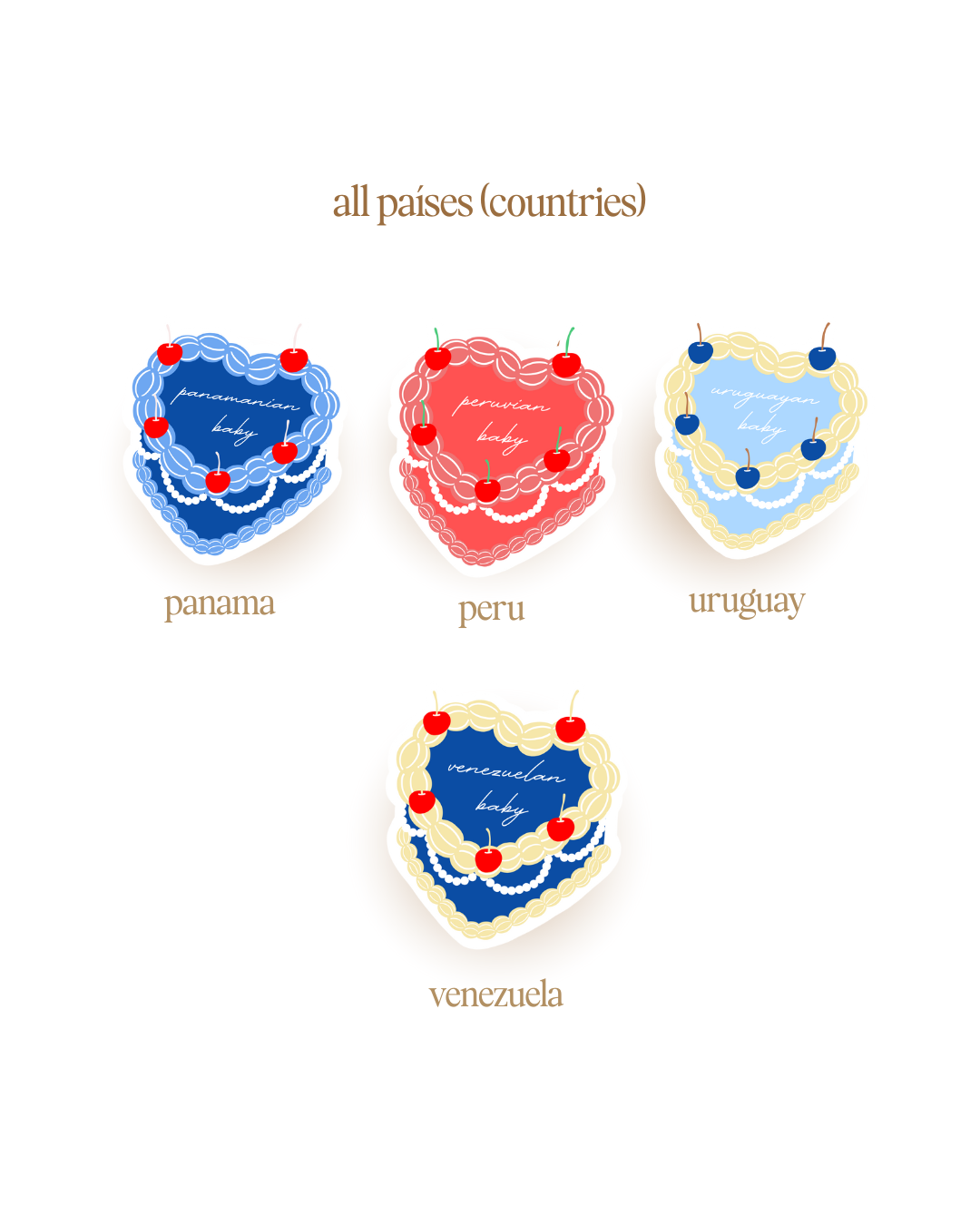 'Vintage Pastel' Stickers (All Países)