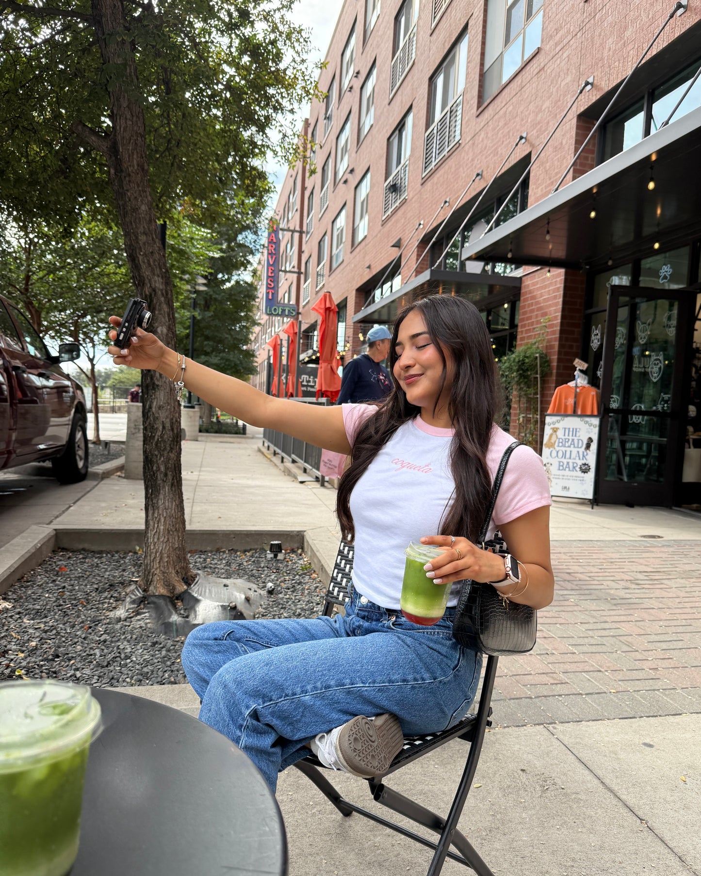 'Coqueta' Embroidered Rib Baby Tee