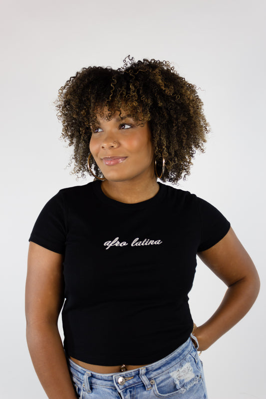 Afro Latina Baby Tee