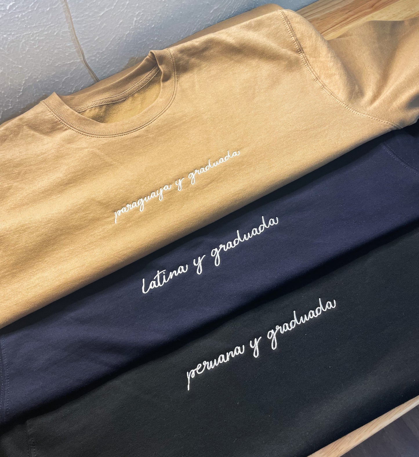 Neutral 'Graduate' Crewnecks