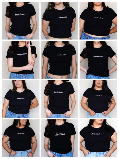 País Embroidered Rib Baby Tees (All Países)